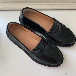 J.Crew Black Loafers Italian Leather